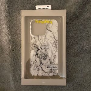 Heyday white and black marble phone case for iPhone 13 pro